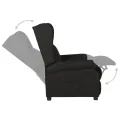 Fauteuil inclinable Noir Tissu