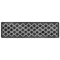 Tapis lavable noir et blanc 80x300 cm antidérapant