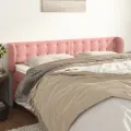 Tête de lit avec oreilles Rose 183x23x78/88 cm Velours