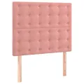 cadre de lit avec matelas Rose 90x190 cm Velours