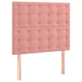 cadre de lit matelas et LED Rose 90x190 cm Velours