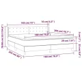 cadre de lit et matelas Bleu foncé 180x200cm Velours