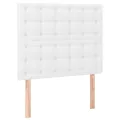 cadre de lit avec matelas Blanc 100x200cm Similicuir