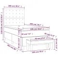 cadre de lit avec matelas Blanc 100x200cm Similicuir