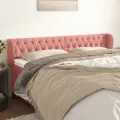 Tête de lit avec oreilles Rose 183x23x78/88 cm Velours