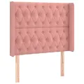 cadre de lit matelas et LED Rose 90x190 cm Velours