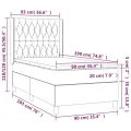 cadre de lit matelas et LED Rose 90x190 cm Velours