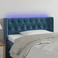 Tête de lit à LED Bleu foncé 93x16x78/88 cm Velours