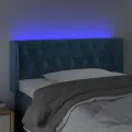 Tête de lit à LED Bleu foncé 93x16x78/88 cm Velours