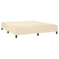 cadre de lit avec matelas Crème 160x200 cm Tissu