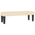 cadre de lit avec matelas Crème 160x200 cm Tissu