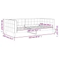 Lit de repos rose 100x200 cm velours