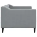 Lit de repos sans matelas gris clair 80x200 cm tissu