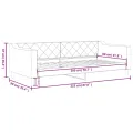 Lit de repos sans matelas gris clair 80x200 cm tissu