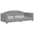 Lit de repos sans matelas gris clair 90x190 cm tissu