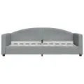 Lit de repos sans matelas gris clair 90x190 cm tissu