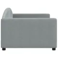 Lit de repos sans matelas gris clair 90x190 cm tissu