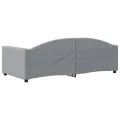 Lit de repos sans matelas gris clair 90x190 cm tissu