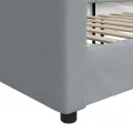 Lit de repos sans matelas gris clair 90x190 cm tissu