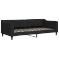 Lit de repos sans matelas noir 90x200 cm tissu