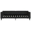 Lit de repos sans matelas noir 90x200 cm tissu