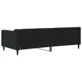 Lit de repos sans matelas noir 90x200 cm tissu