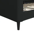 Lit de repos sans matelas noir 90x200 cm tissu