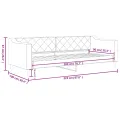Lit de repos sans matelas noir 90x200 cm tissu