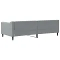 Lit de repos sans matelas gris clair 90x200 cm tissu
