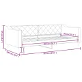 Lit de repos sans matelas gris clair 90x200 cm tissu