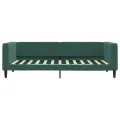 Lit de jour avec matelas vert foncé 90x200 cm velours