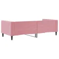Lit de repos sans matelas rose 90x200 cm velours