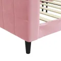 Lit de repos sans matelas rose 90x200 cm velours