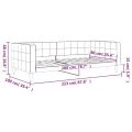 Lit de repos sans matelas rose 90x200 cm velours