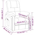 Fauteuil de massage Marron foncé Tissu