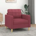 Fauteuil Rouge bordeaux 60 cm Tissu