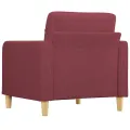Fauteuil Rouge bordeaux 60 cm Tissu