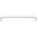 Meuble TV/pour moniteur 120x30x13 cm verre transparent