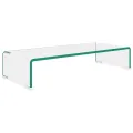 Meuble TV/pour moniteur 60x25x11 cm verre transparent