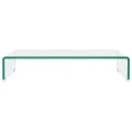 Meuble TV/pour moniteur 60x25x11 cm verre transparent