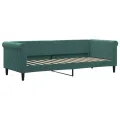 Lit de jour avec matelas vert foncé 80x200 cm velours