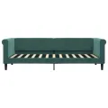 Lit de jour avec matelas vert foncé 80x200 cm velours