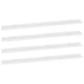 Étagères murales 4 pcs Blanc brillant 115x9x3 cm