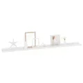 Étagères murales 4 pcs Blanc brillant 115x9x3 cm
