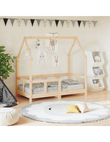 Cadre de lit pour enfant 70x140 cm bois de pin massif