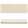 Tapis d'escalier 10 pcs 65x21x4 cm Blanc
