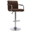 Chaises de bar lot de 2 marron tissu
