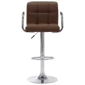 Chaises de bar lot de 2 marron tissu