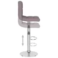 Tabouret de bar Taupe Tissu