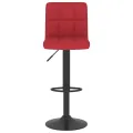 Tabourets de bar lot de 2 rouge bordeaux tissu